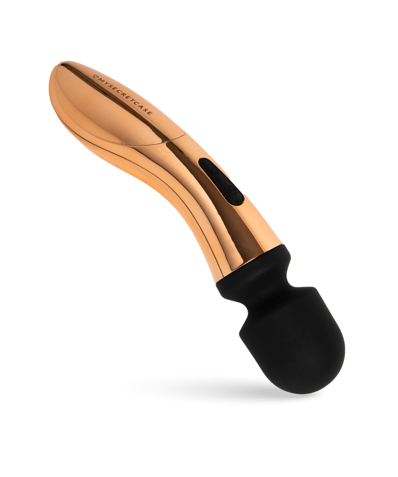 Vibratore wand Wand(a) di MySecretCase con testina vibrante, 10 modalità di vibrazione, design elegante in nero e rosa, ideale per stimolare il clitoride, rilassare i muscoli e godersi massaggi intensi.