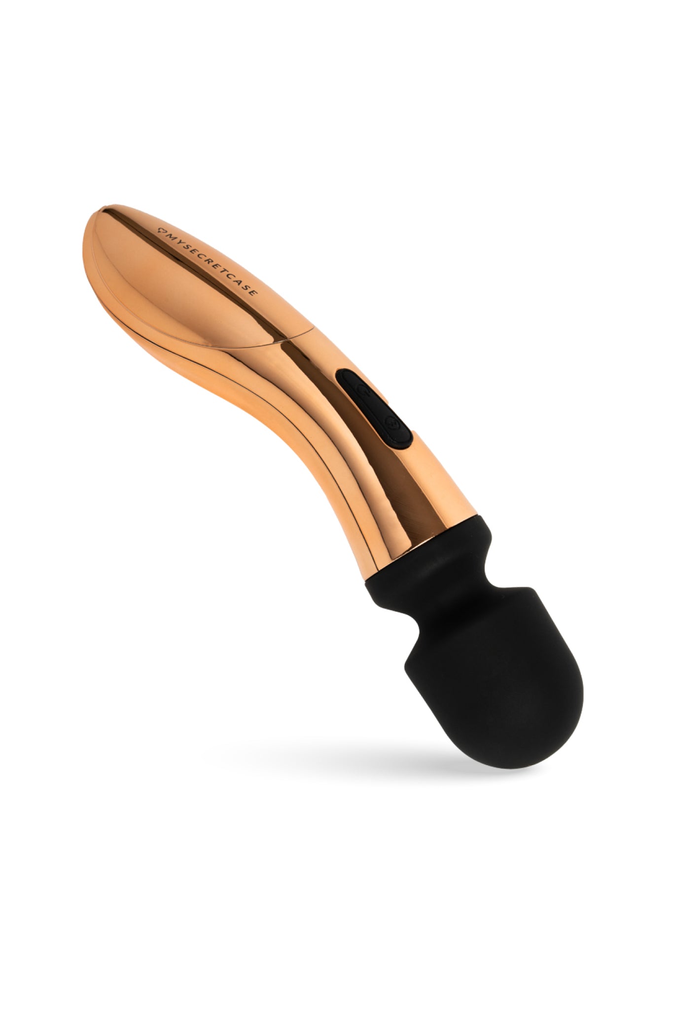 Vibratore wand Wand(a) di MySecretCase con testina vibrante, 10 modalità di vibrazione, design elegante in nero e rosa, ideale per stimolare il clitoride, rilassare i muscoli e godersi massaggi intensi.