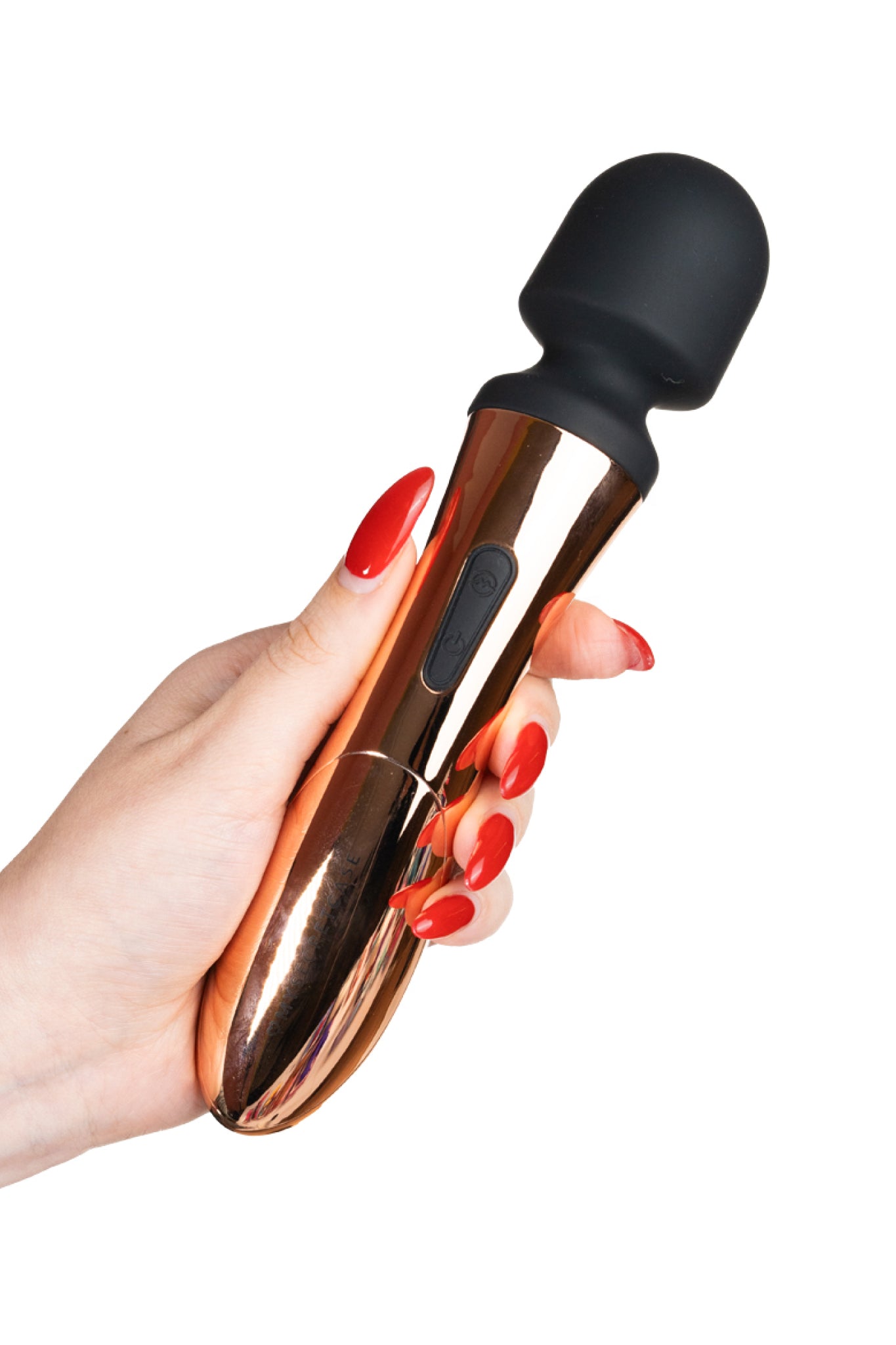 Vibratore wand Wand(a) di MySecretCase con testina vibrante, 10 modalità di vibrazione, design elegante in nero e rosa, ideale per stimolare il clitoride, rilassare i muscoli e godersi massaggi intensi.